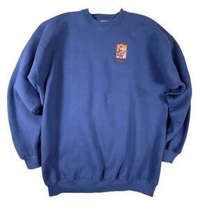 Vintage SANTEE Heavyweight Sweatshirt Mens 2XL USA Titletown Brewing Slate Blue